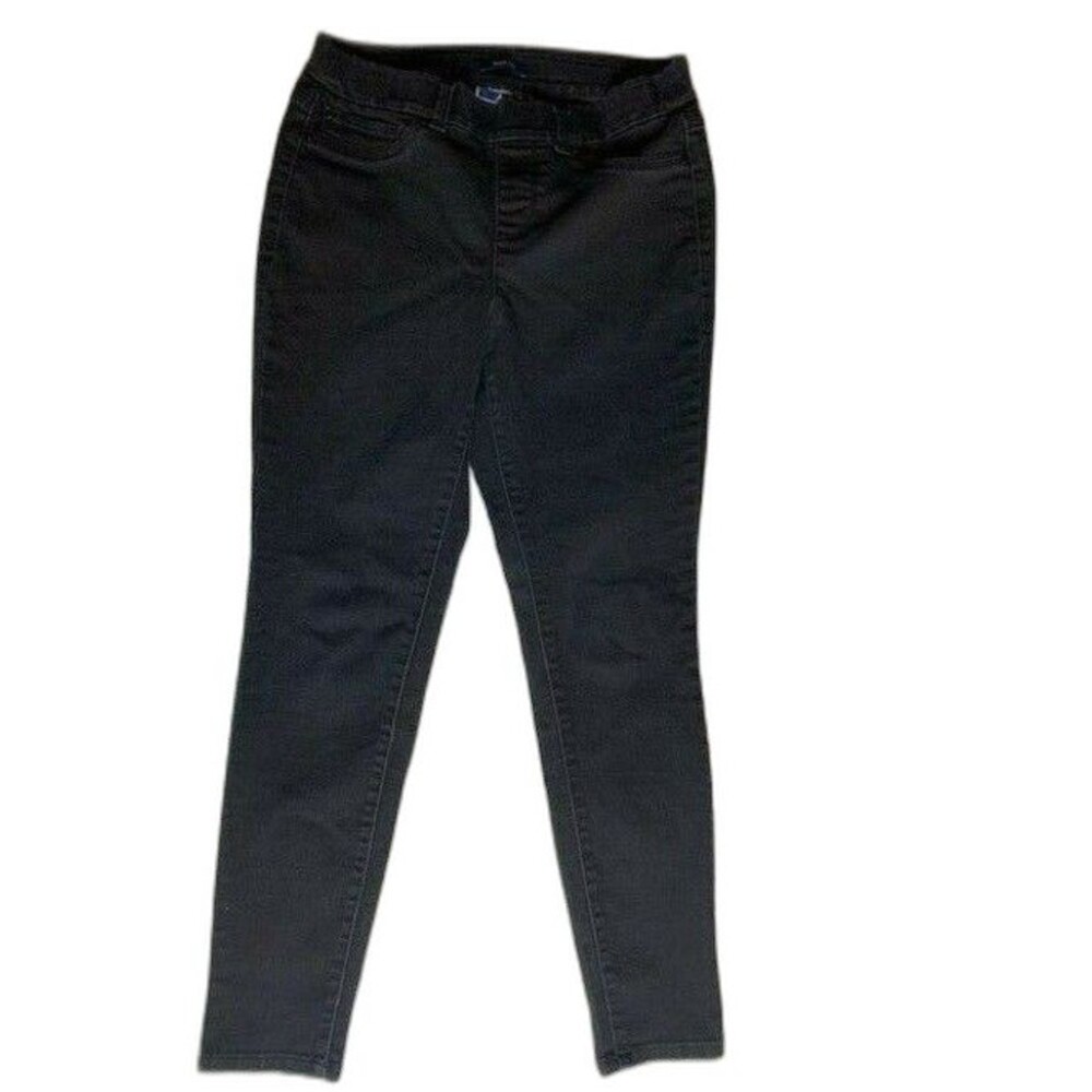 Charter Club Womens Size 4 Pull On Jeans Skinny Leg Black Stretch Mid Rise